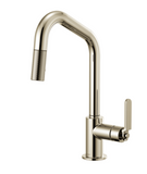 Brizo 63064LF Litze Pull-Down Kitchen Faucet with Angled Spout and Industrial Handle