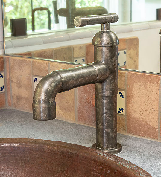 Sonoma Forge Brut Bathroom Faucet with Elbow Spout