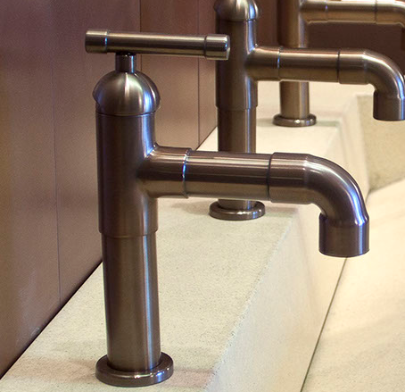 Sonoma Forge Brut Bathroom Faucet with Elbow Spout