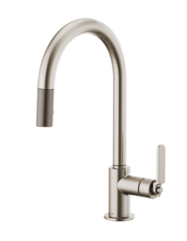 Brizo 63044LF Litze Pull-Down Faucet with Arc Spout and Industrial Handle