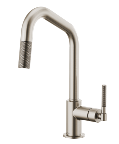 Brizo 63063LF Litze Pull-Down Faucet with Angled Spout and Knurled Handle