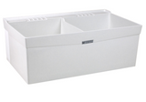 Mustee 26F 40" Durastone Utilatiwn Double Laundry Tub