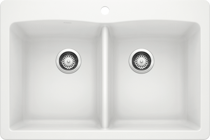 Blanco Dual Mount Double Bowl Kitchen Sink